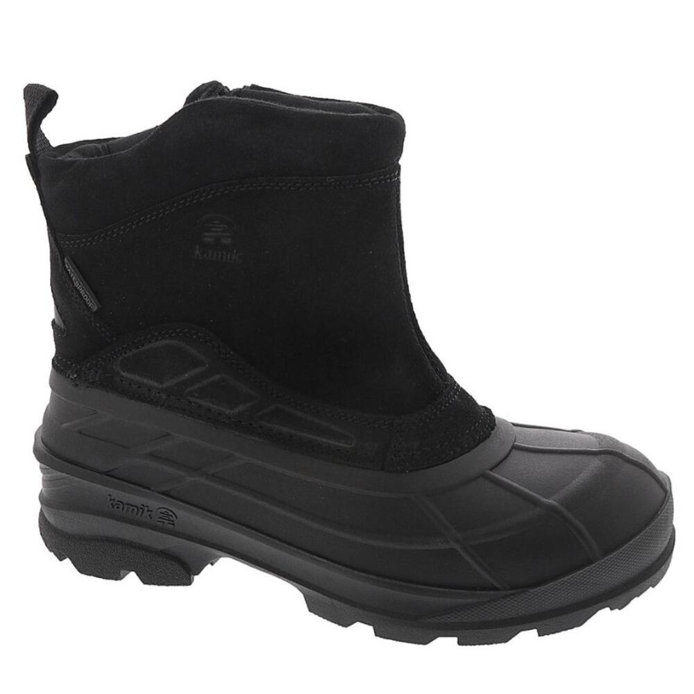 Kamik Mens Champlain 3 Winter Boot US 12 EU 45 Black Suede Waterproof NIB